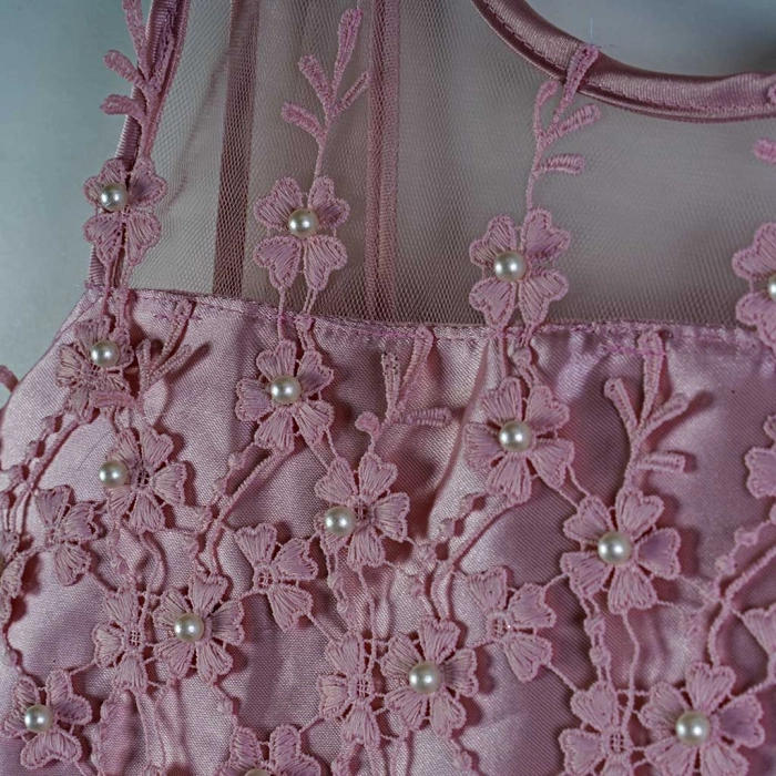 Παιδικό φόρεμα για κορίτσια Eloise ροζ κοριτσίστικα ετών τούλι γάμους βαφτίσεις καλά φορέματα πάρτυ online (3)