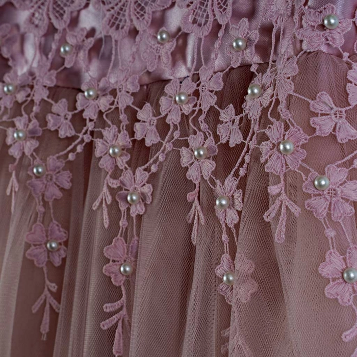 Παιδικό φόρεμα για κορίτσια Eloise ροζ κοριτσίστικα ετών τούλι γάμους βαφτίσεις καλά φορέματα πάρτυ online (1)