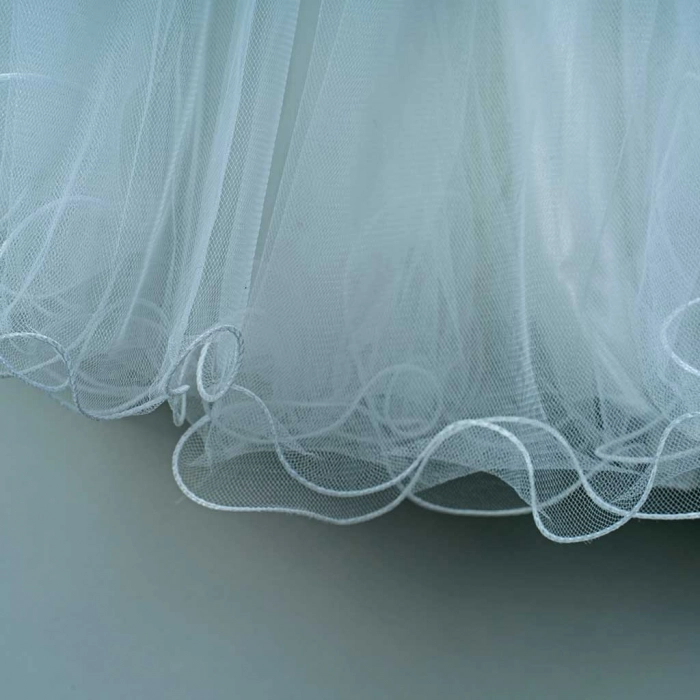 Παιδικό φόρεμα για κορίτσια Roseanne άσπρο καλό ντύσιμο τούλι γάμους βαφτίσεις εκκλησία στρας online (1)