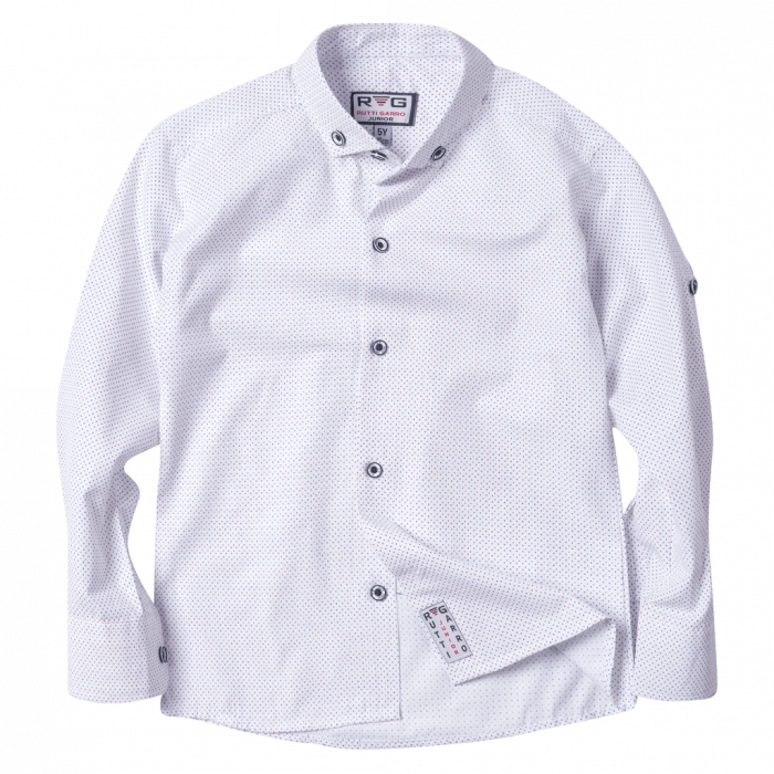 Παιδικό πουκάμισο για αγόρια Ripon άσπρο αγορίστικα απλά μοντέρνα γάμους βαφτίσεις καλόντύσιμο ετών online