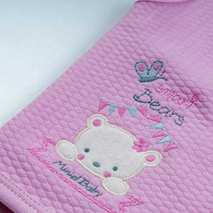 Βρεφική αμάνικη ζακέτα για κορίτσια Smart bears ροζ καθημερινά κοριτσίστικα online (4)