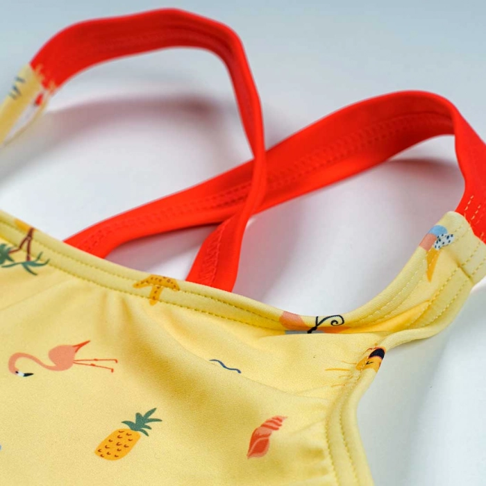 Παιδικό μαγιό Name it για κορίτσια Summertime κίτρινο κοριτσίστικο ολόσωμο online ετών παραλία πισίνα (3)