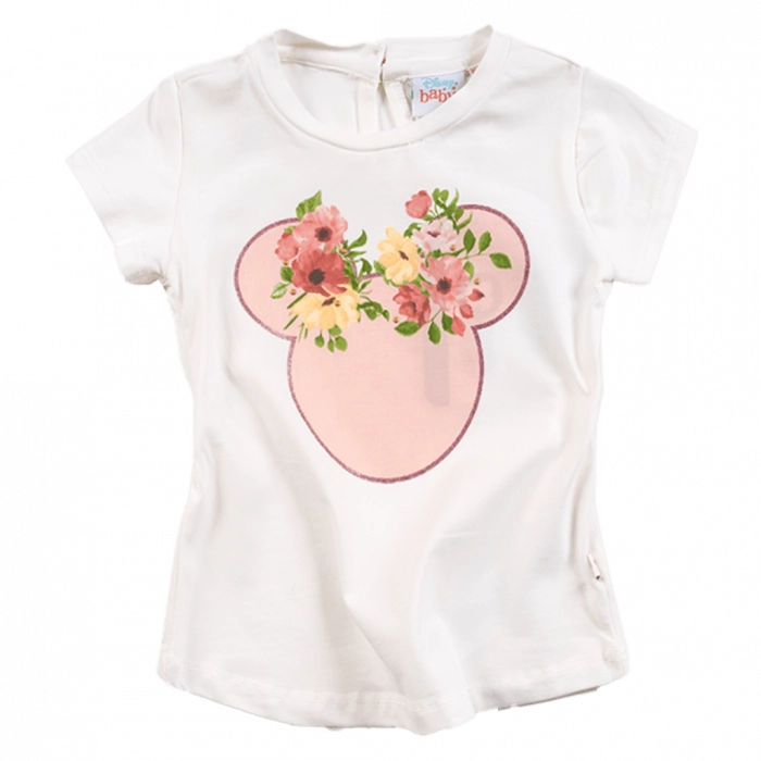 Βρεφική μπλούζα Disney για κορίτσια Bella άσπρη κοριτσίστικα μακό  Minnie online απλά δώρο