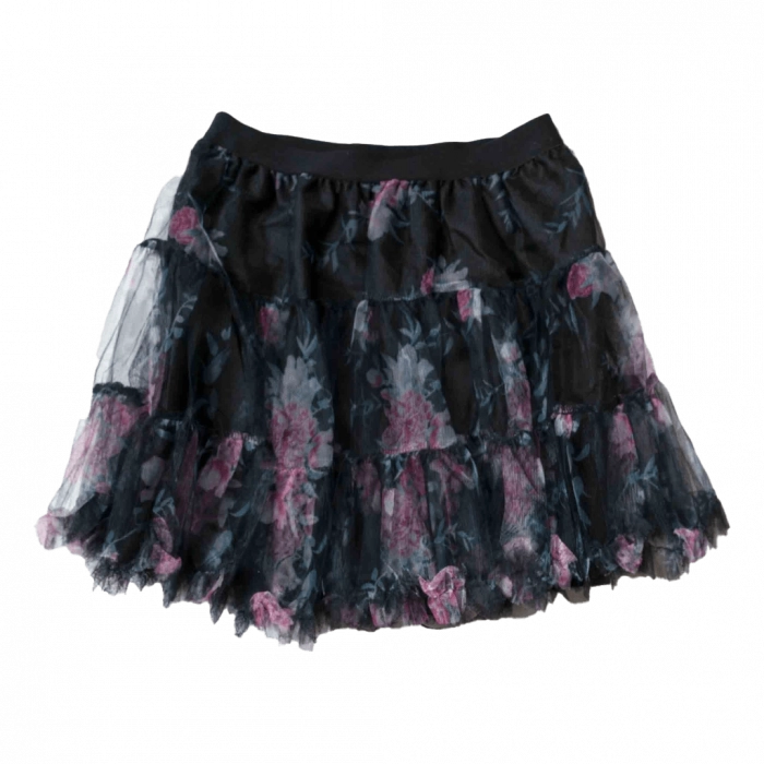 Παιδική φούστα Minoti για κορίτσια Floral μαύρη επώνυμα κοριτσίστικη tutu φουστίτσα ετών online