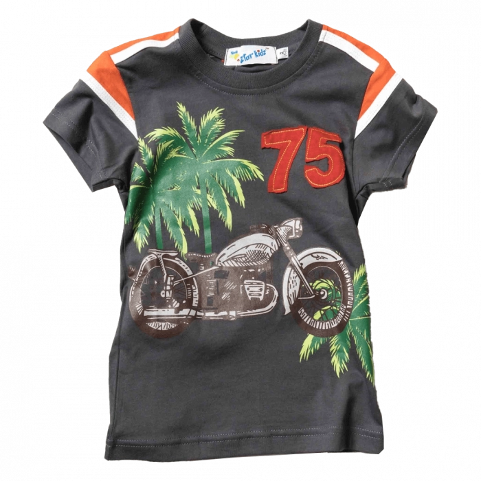 Παιδική Μπλούζα Ztar Kids για αγόρια 75 ανθρακί καλοκαιρινές μπλούζες t-shirt ετών
