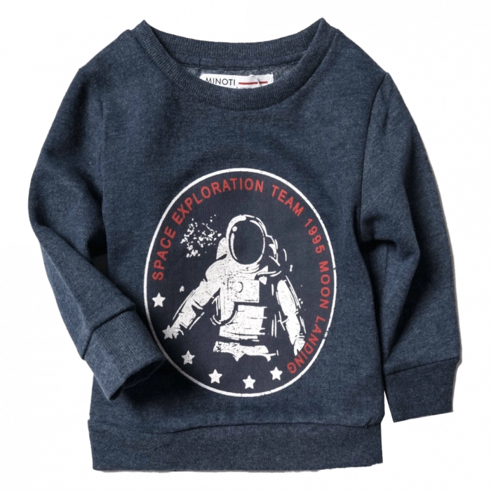 Παιδική Μπλούζα Φούτερ MINOTI για Αγόρια Spaceman Γκρι Σκούρο
