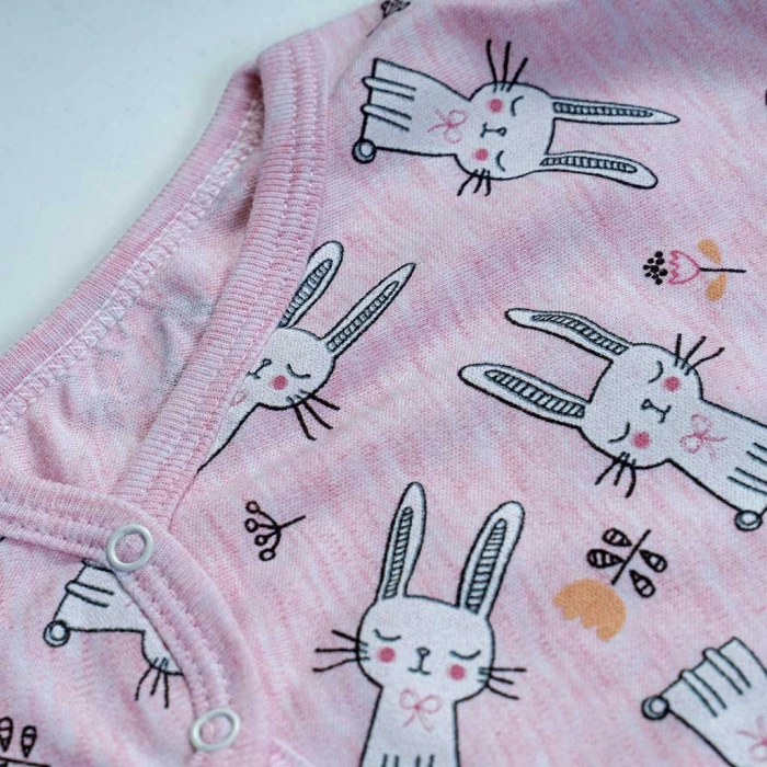 Παιδικό ζιπουνάκι για κορίτσια Bunnies ροζ κοριτσίστικα σχέδια αμάνικα καλοκαιρινά online 3 ετών (1)