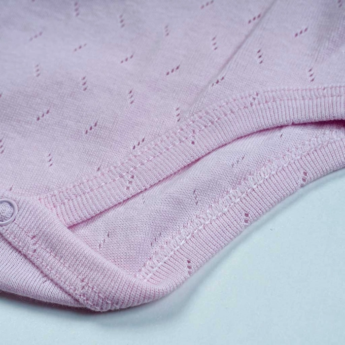 Βρεφικό ζιπουνάκι για κορίτσια Hello ροζ κοριτσίστικα κοντομάνικα απλά μακό 6 μηνών online (1)