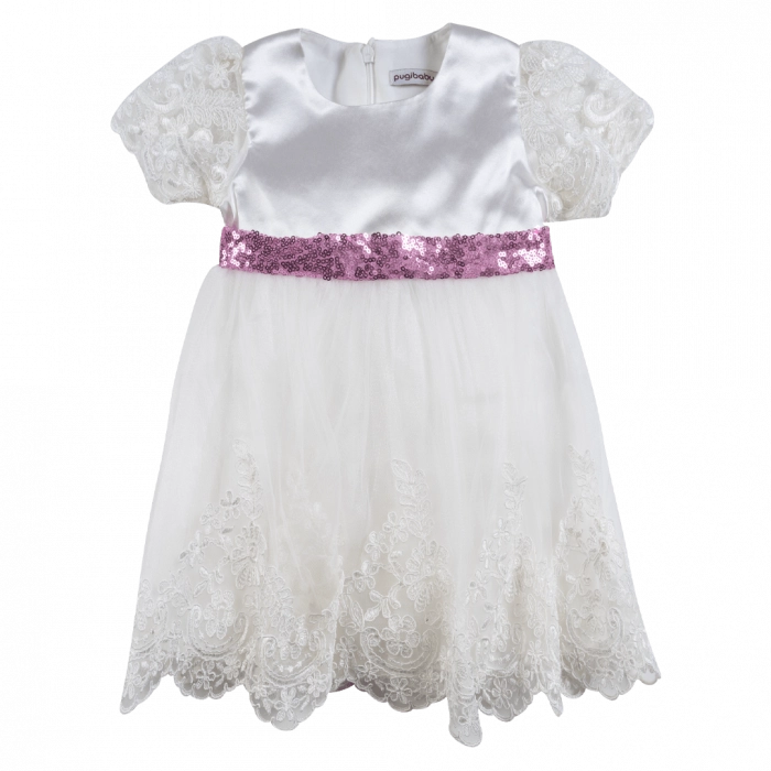 Βρεφικό σετ για νεογέννητα κορίτσια Mrs Glam λευκό κοριτσίστικα φορέματα καλά 3 μηνών (2)