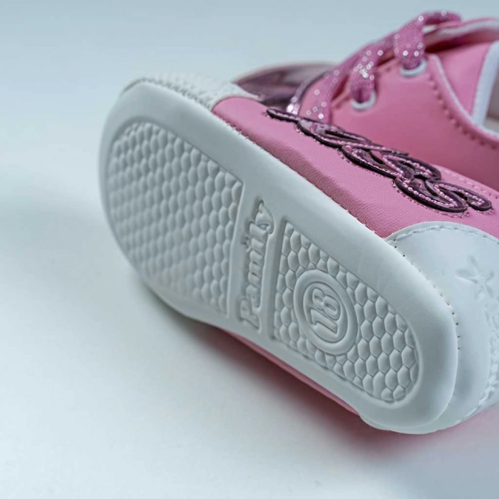Βρεφικά παπούτσια αγκαλιάς για κορίτσια Kiss Ροζ κοριτσίστικα μωρά βρέφη νεογέννητα  μηνών online (2)