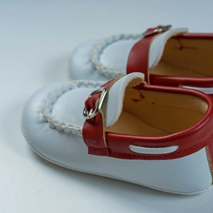 Βρεφικά παπούτσια αγκαλιάς για αγόρια Mocassino κόκκινο αγορίστικα καλά μωρά 4 μηνών online (2)