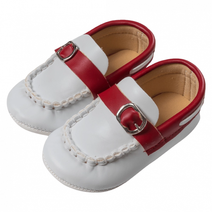 Βρεφικά παπούτσια αγκαλιάς για αγόρια Mocassino κόκκινο αγορίστικα καλά μωρά 4 μηνών online (1)