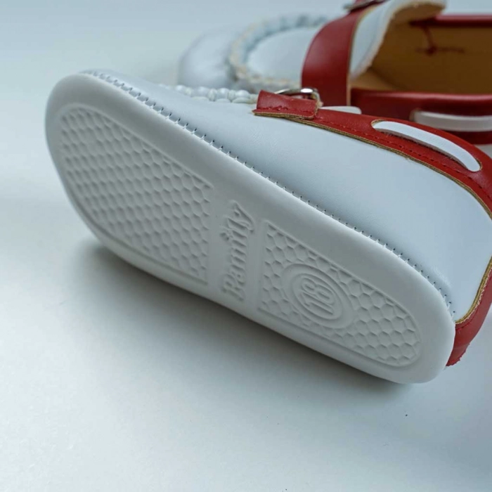 Βρεφικά παπούτσια αγκαλιάς για αγόρια Mocassino κόκκινο αγορίστικα καλά μωρά 4 μηνών online (1)