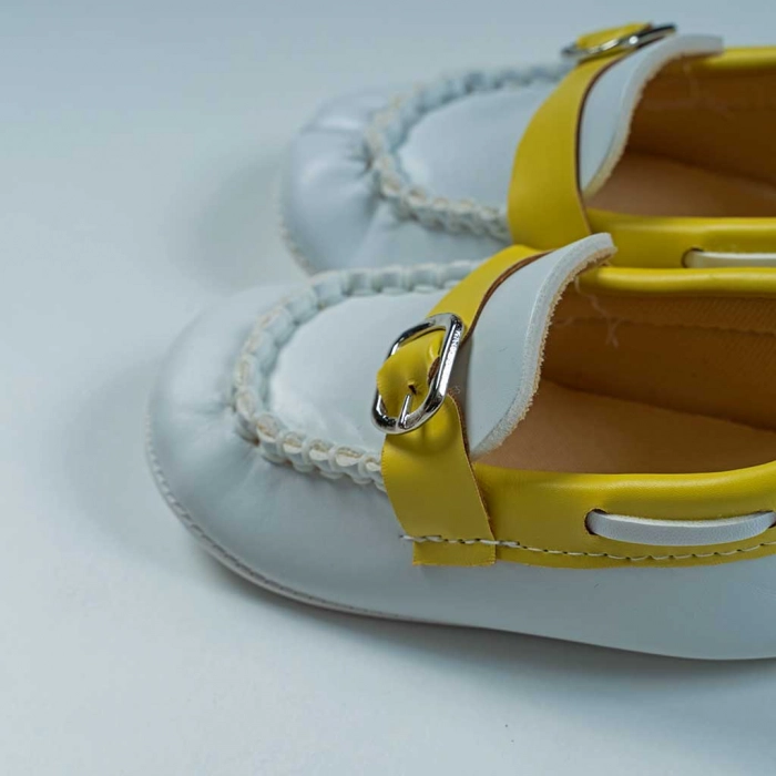 Βρεφικά παπούτσια αγκαλιάς για αγόρια Mocassino κίτρινο αγορίστικα καλά κλασσικά online 9 μηνών (3)