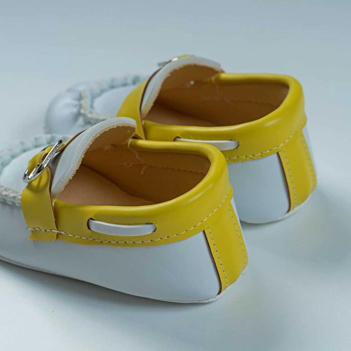 Βρεφικά παπούτσια αγκαλιάς για αγόρια Mocassino κίτρινο αγορίστικα καλά κλασσικά online 9 μηνών (2)