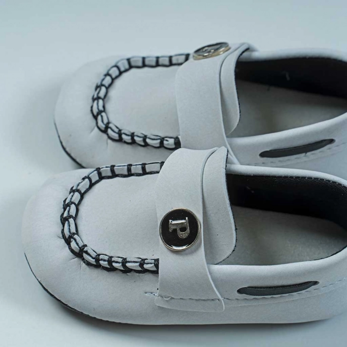 Βρεφικά παπούτσια αγκαλιάς για αγόρια Classic Boy λευκό αγορίστικα καλά μωρά 5 μηνών online (2)