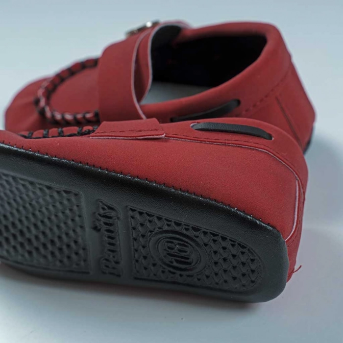 Βρεφικά παπούτσια αγκαλιάς για αγόρια Classic Boy μπορντό αγορίστικα καλά μοκασίνια online 4 μηνών (1)