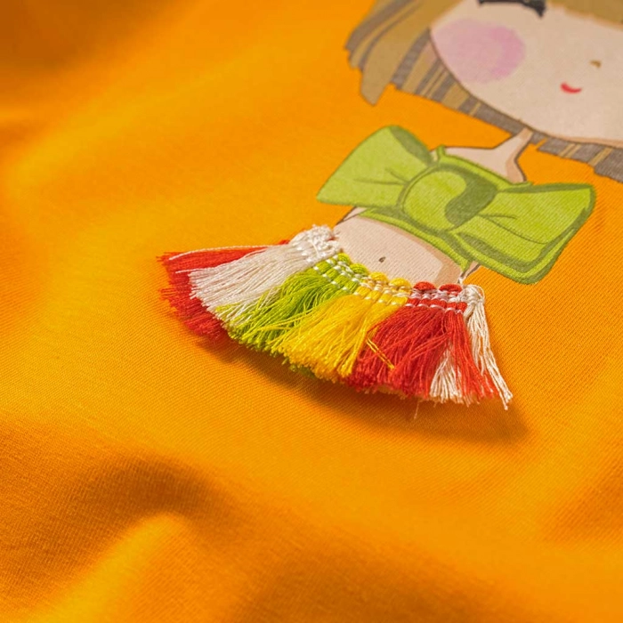 Παιδικό φόρεμα Mayoral για κορίτσια Calabaza πορτοκαλί (2)