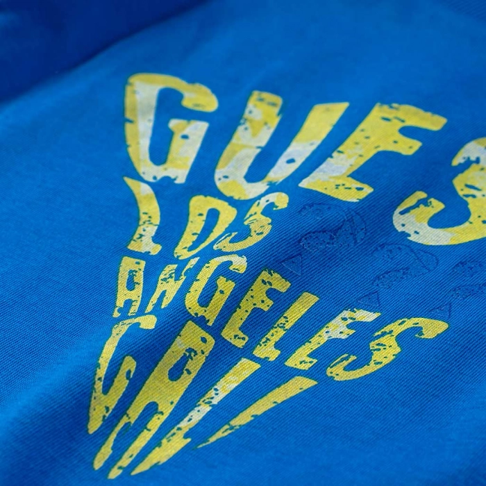 Παιδική μπλούζα GUESS για αγόρια Los Angeles μπλε (2)
