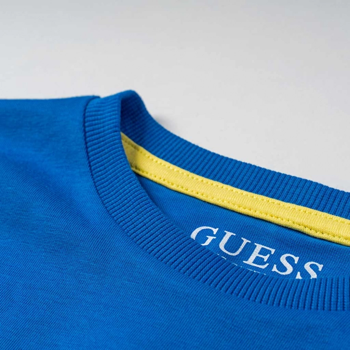 Παιδική μπλούζα GUESS για αγόρια Los Angeles μπλε (3)