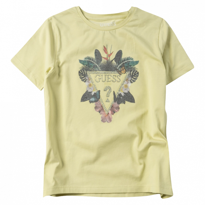 Παιδική Μπλούζα Guess για κορίτσια Green garden κίτρινο λάιμ (1)