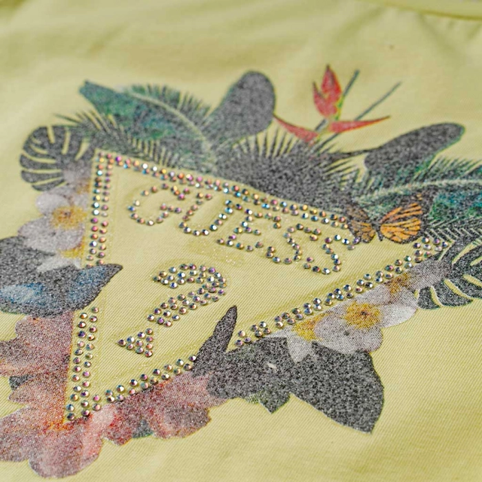 Παιδική Μπλούζα Guess για κορίτσια Green garden κίτρινο λάιμ (2)