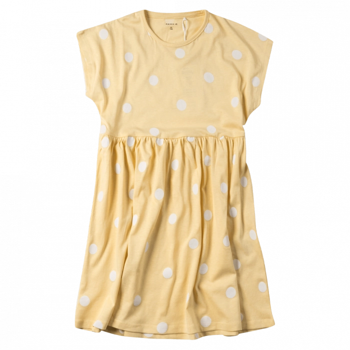 Παιδικό φόρεμα Name it για κορίτσια Helle κίτρινο 1-7 (1)