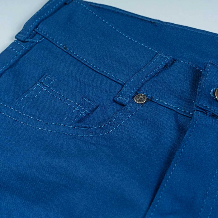 Παιδικό παντελόνι για αγόρια Genova 2 μπλε ραφ καθημερινά ελαστικά αγορίστικά online (3)