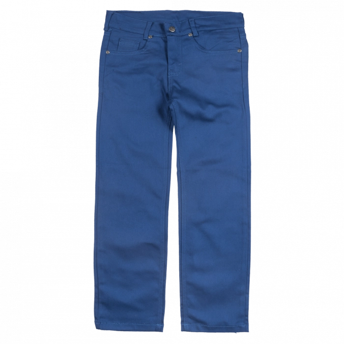 Παιδικό παντελόνι για αγόρια Genova 2 μπλε ραφ καθημερινά ελαστικά αγορίστικά online (1)