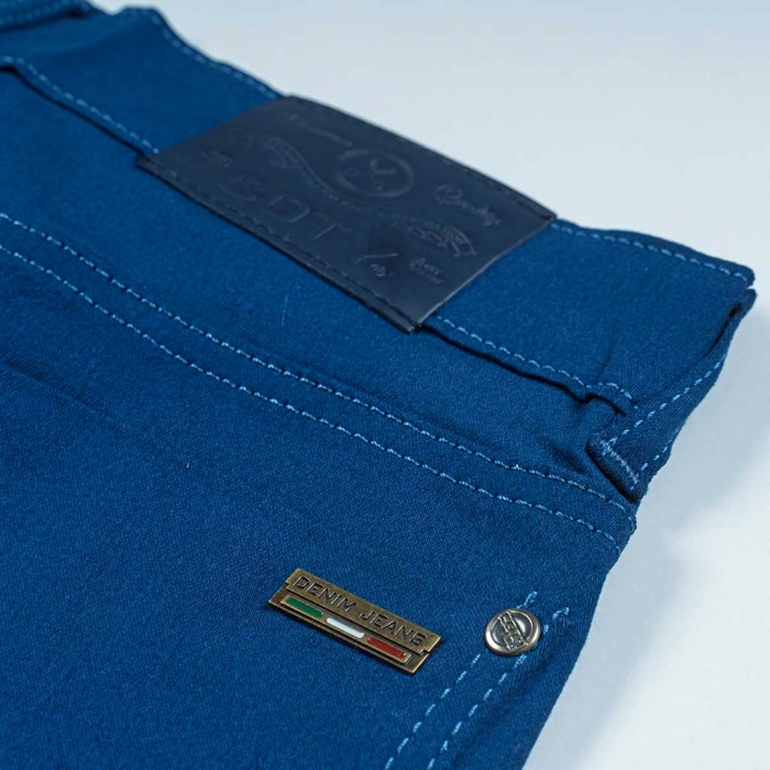 Παιδικό παντελόνι για αγόρια Genova 2 μπλε γαλάζιο καθημερινά ελαστικά αγορίστικά online (3)