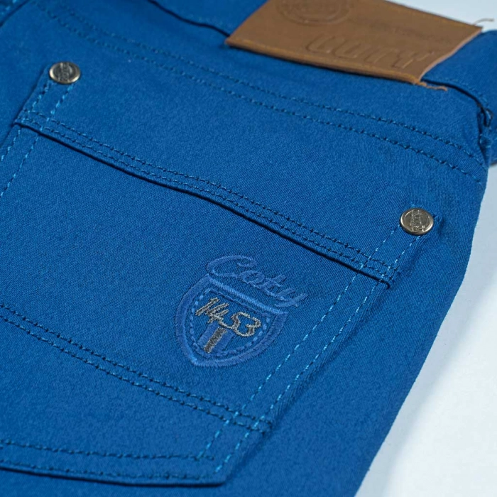 Παιδικό παντελόνι για αγόρια Genova 2 navy μπλε 6-16 καθημερινά αγορίστικα ελαστικά online (1)