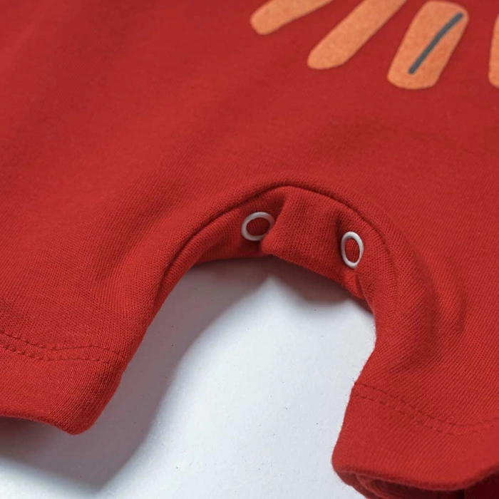 Βρεφικό φορμάκι για αγόρια Iion κοκκινο κοντομάνικο μακό μωρό αγόρι καλοκαιρινό online 9 μηνών (3)