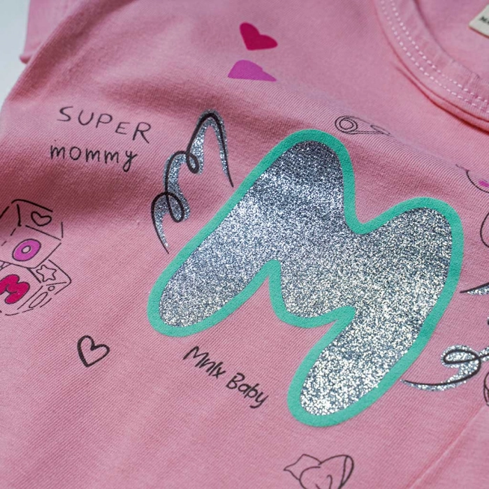 Βρεφικό σετ για κορίτσια Super mommy ροζ κοριτσίστικα δώρο πάρτι παιδιά 18 μηνών (3)