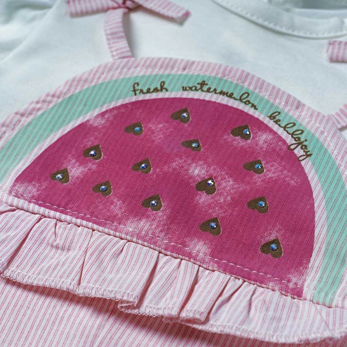 Βρεφικό φορμάκι για κορίτσια Watermelon ροζ κοριτσίστικα μακό καλοκαιρινά δώρο online 6 μηνών (4)