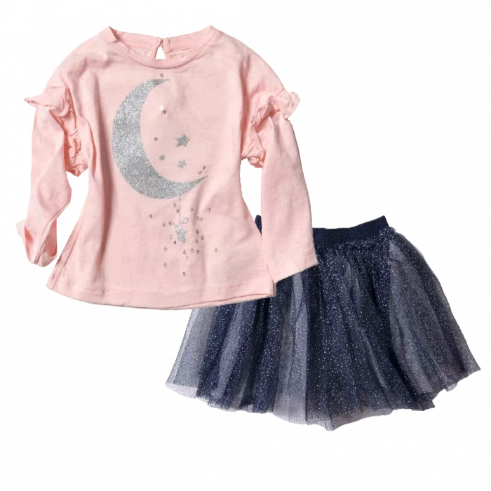 Παιδική μπλούζα MINOTI για κορίτσια Moon ροζ ανοιξιάτικές εποχιακές ετών | Παιδική φούστα Minoti για κορίτσια Tutu Sequin γκρι επώνυμες κοριστίστικο ετών online 