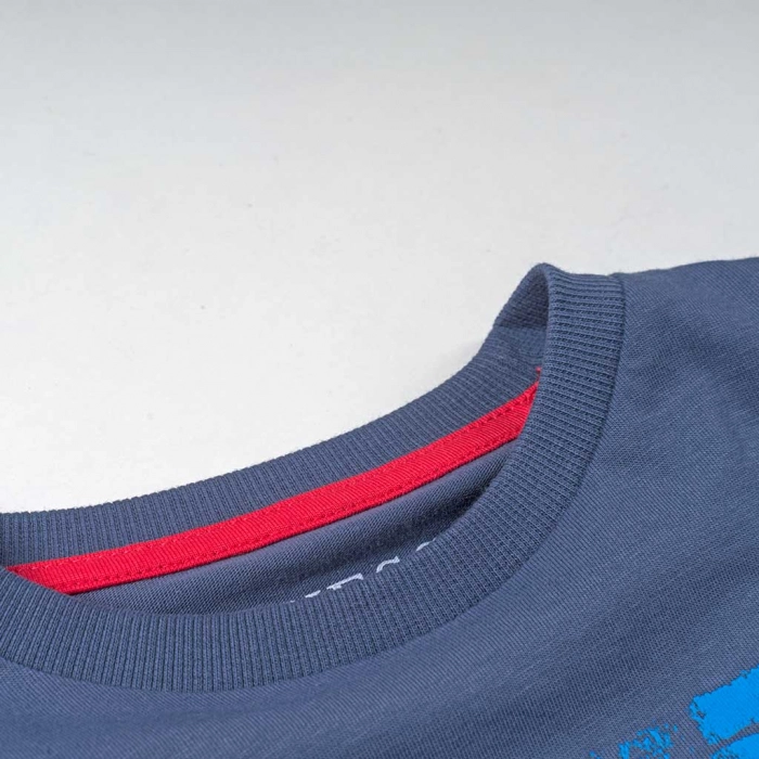 Παιδική μπλούζα GUESS για αγόρια American μπλε αγορίστικα καθημερινά στάμπα επώνυμα κοντομάνικα online (3)
