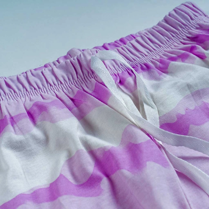 Παιδική πιτζάμα Εβίτα για κορίτσια Savε the seas ροζ κοριτσίστικες πιτζάμες καλοκαρινές μακό βαμβακερές ελληνικές (4)