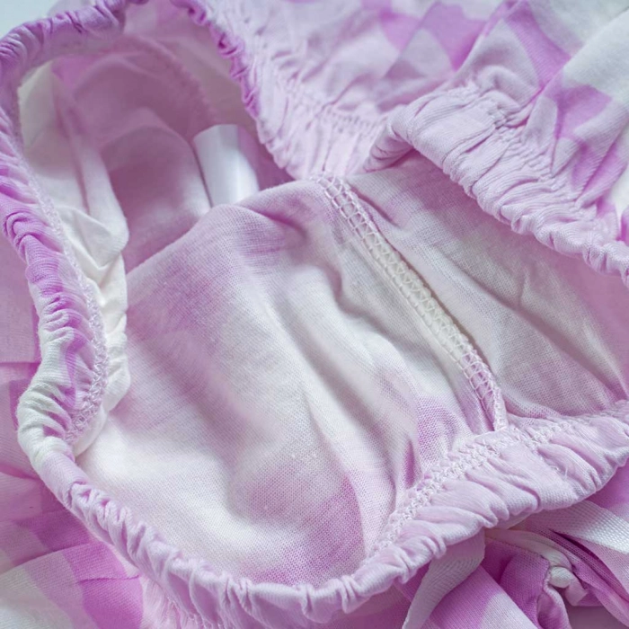 Παιδική πιτζάμα Εβίτα για κορίτσια Savε the seas ροζ κοριτσίστικες πιτζάμες καλοκαρινές μακό βαμβακερές ελληνικές (1)