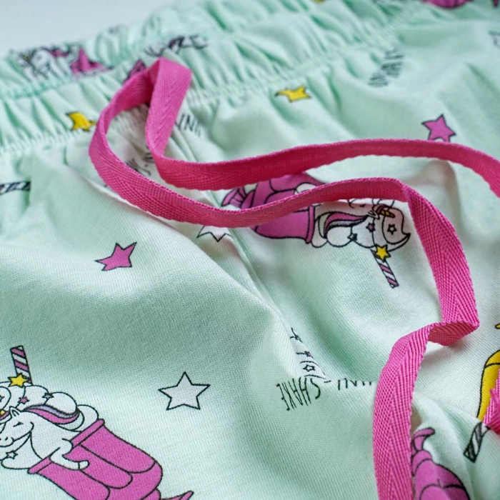 Παιδική πιτζάμα Εβίτα για κορίτσια Unishake φούξια κοριτσίστικες πιτζάμες καλοκαρινές μακό βαμβακερές ελληνικές (4)