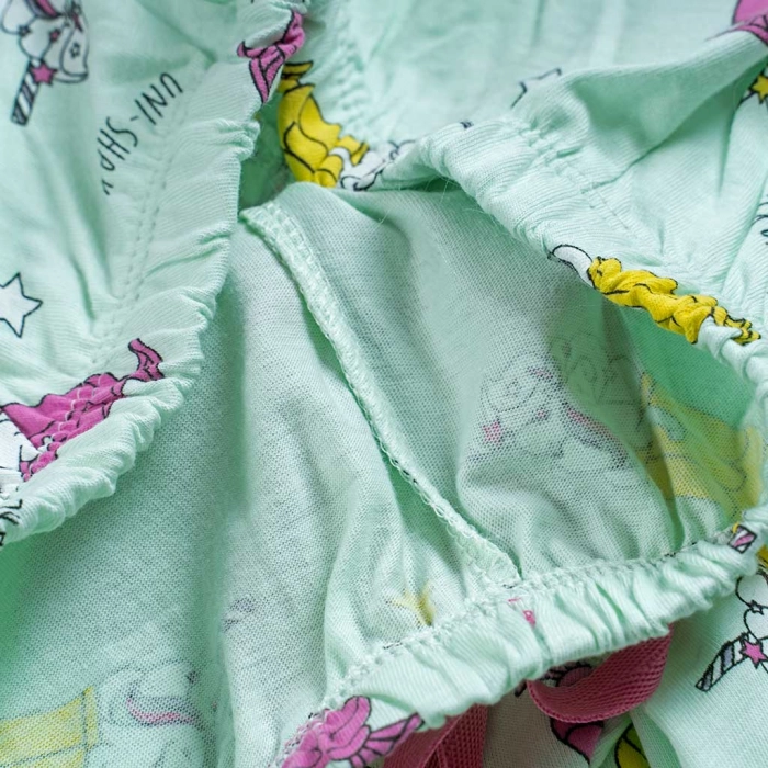 Παιδική πιτζάμα Εβίτα για κορίτσια Wake me φούξια κοριτσίστικες πιτζάμες καλοκαρινές μακό βαμβακερές ελληνικές (1)