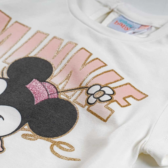 Παιδική μπλούζα Disney για κορίτισια Minnie άσπρο κοριτσίτικες μπλοζύες καλοκαιρινές μινι mouse ετών (3)
