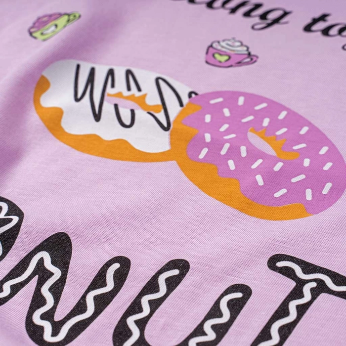 Παιδική πιτζάμα Εβίτα για κορίτσια Donut μωβ κοριτσίστικες μακό βαμβακερές online 1 έτους (3)
