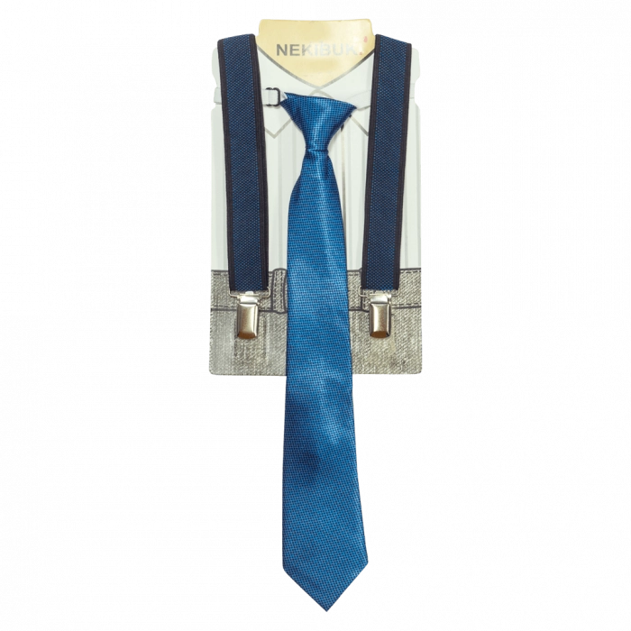 Παιδικό σετ τιράντες γραβάτα για αγόρια dots μπλε παιδικά ρούχα online αγοίρστικα αξεσουάρ οικονομικά ετών