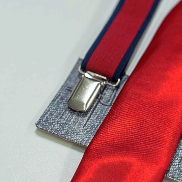 Παιδικό σετ τιράντες γραβάτα για αγόρια line κόκκινο παιδικά ρούχα online αγοίρστικα αξεσουάρ οικονομικά ετών2