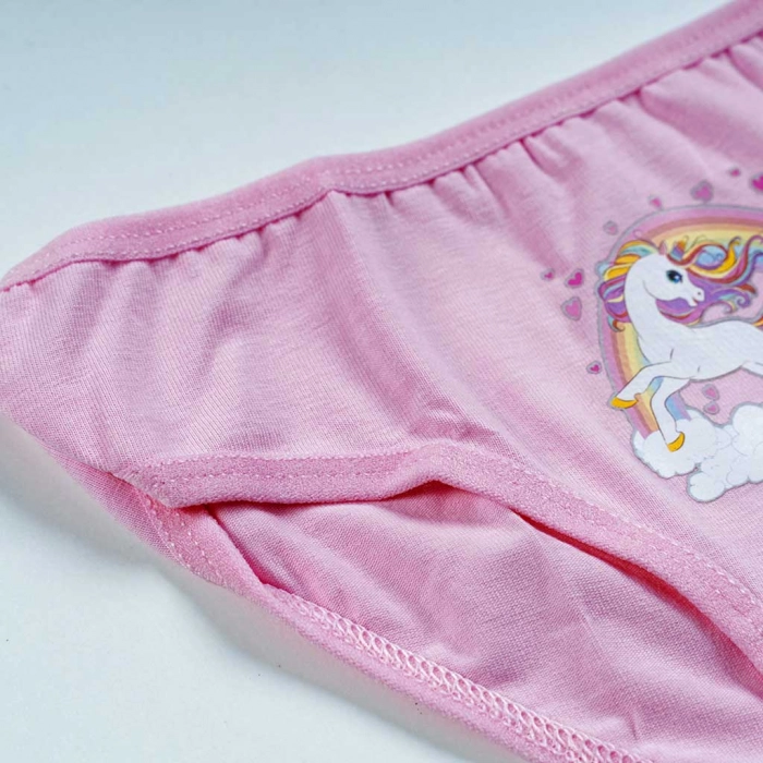 Παιδικό σετ εσώρουχων για κορίτσια unicorn rainbow ροζ κοριτσίστικα εσώρουχα βαμβακερά φανελάκι ιδιαίτερα online  (2)