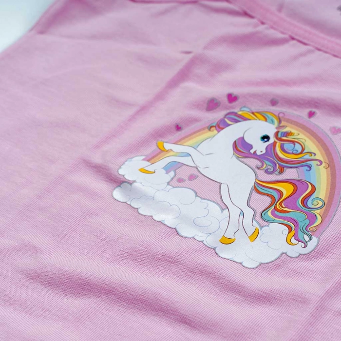 Παιδικό σετ εσώρουχων για κορίτσια unicorn rainbow ροζ κοριτσίστικα εσώρουχα βαμβακερά φανελάκι ιδιαίτερα online  (1)