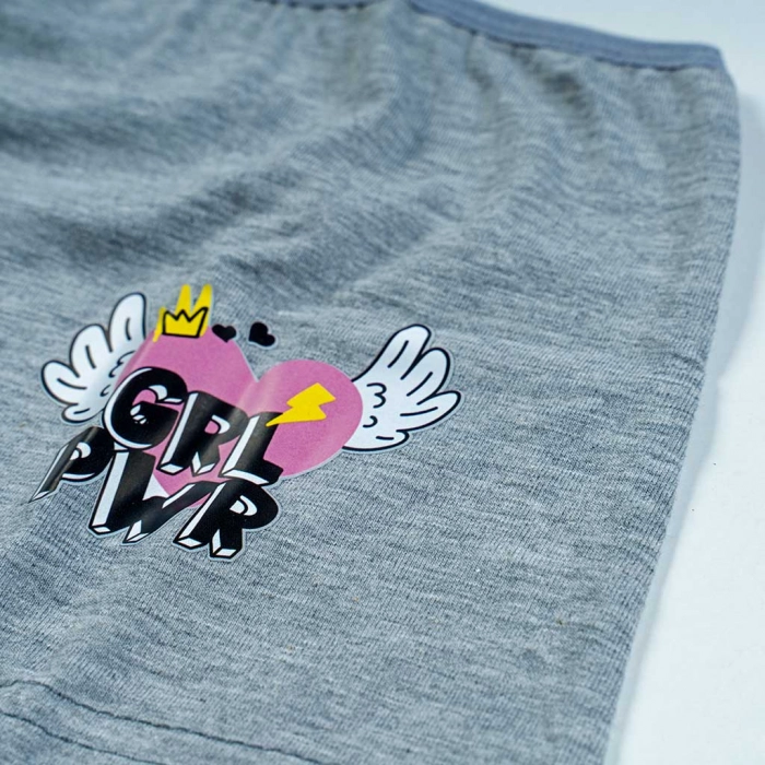 Παιδικό σετ μπουστάκι με μποξεράκι για κορίτσια PWR γκρι κοριτσίστικα εσώρουχα βαμβακερά μποξεράκι ιδιαίτερα online (3)