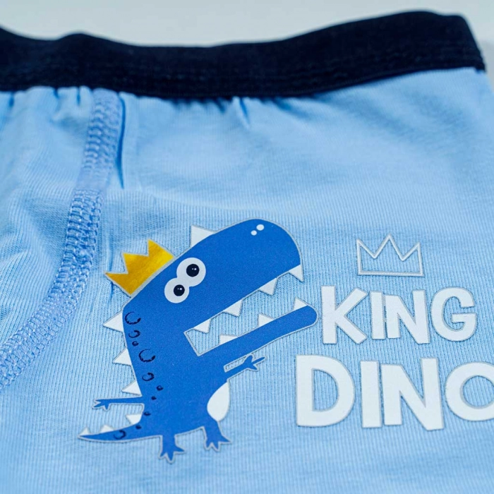 Παιδικό σετ εσώρουχα για αγόρια king Dino σιέλ αγορίστικα ποιοτικά εσώρουχα βαμβακερά για δώρο ετών χρονών online (3)