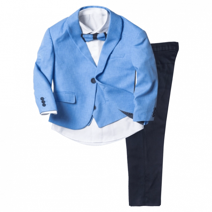 Παιδικό κοστούμι για αγόρια Paros Ocean Blue 5-9 κοστούμια για παραγαμπράκια για γάμους βαφτίσεις ολοκληρωμένο σετ ετών