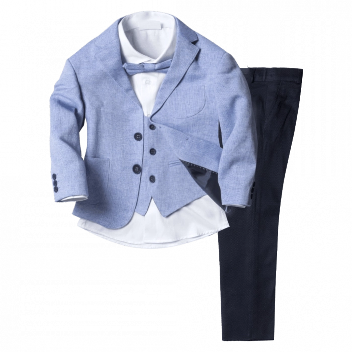 Παιδικό κοστούμι για αγόρια Δήλος Γαλάζιο 5-9 κοστούμια για παραγαμπράκια για γάμους βαφτίσεις ολοκληρωμένο σετ ετών